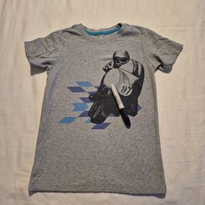 Tea Collection boys size XL or 12 gray short sleeve shirt GUC faint mark